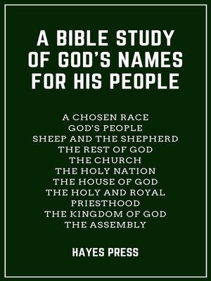 cover image of A Bible Study of God's Names For His People